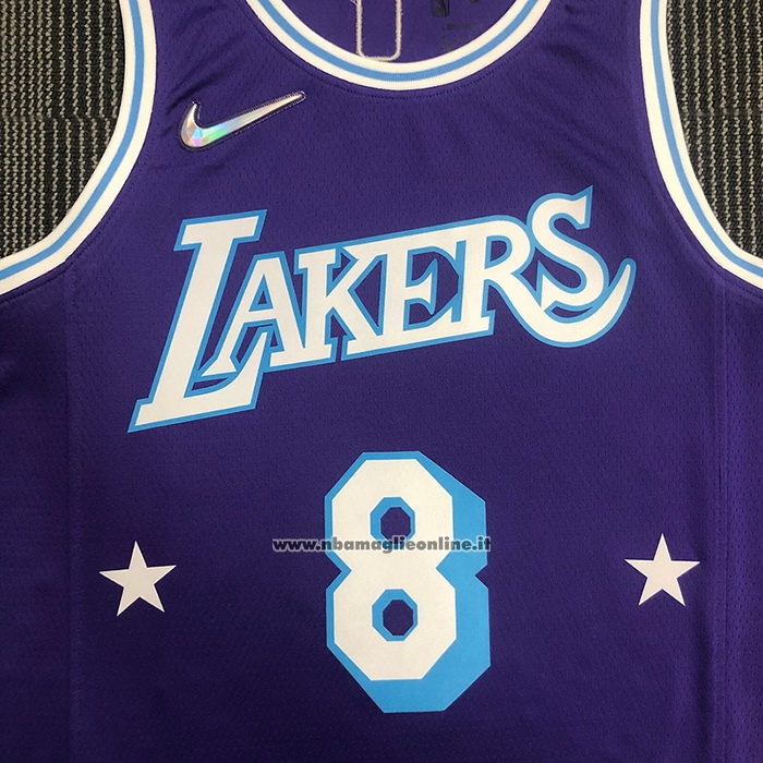 Maglia Los Angeles Lakers Kobe Bryant #8 Citta Edition 2021-22 Viola